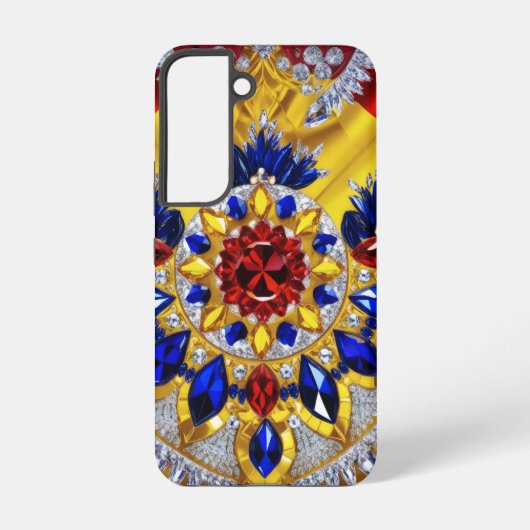 Samsung Galaxy S22 Fall mit rumänischen Farben Hülle (Rückseite)