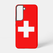 Samsung Galaxy S22 Fallflagge der Schweiz Hülle (Rückseite)
