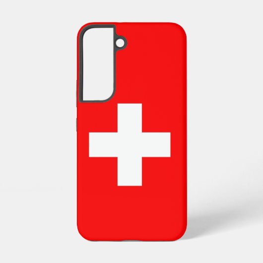 Samsung Galaxy S22 Fallflagge der Schweiz Hülle (Rückseite)