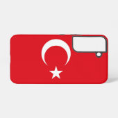 Samsung Galaxy S22 Fallflagge der Türkei Hülle (Rückseite (Horizontal))