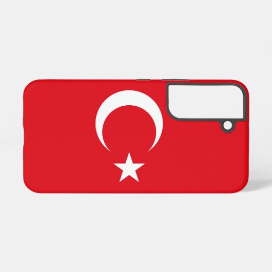 Samsung Galaxy S22 Fallflagge der Türkei Hülle (Rückseite (Horizontal))