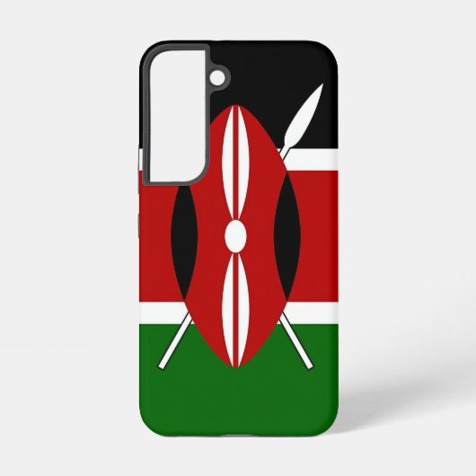 Samsung Galaxy S22 Fallflagge in Kenia Hülle (Rückseite)