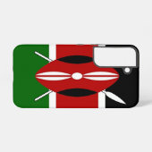 Samsung Galaxy S22 Fallflagge in Kenia Hülle (Rückseite (Horizontal))