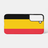 Samsung Galaxy S22 Fallflagge von Belgien Hülle (Rückseite (Horizontal))