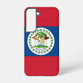 Samsung Galaxy S22 Fallflagge von Belize Hülle (Rückseite)