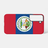 Samsung Galaxy S22 Fallflagge von Belize Hülle (Rückseite (Horizontal))