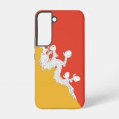 Samsung Galaxy S22 Fallflagge von Bhutan Hülle (Rückseite)