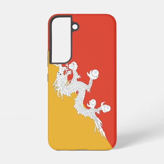 Samsung Galaxy S22 Fallflagge von Bhutan Hülle (Rückseite)