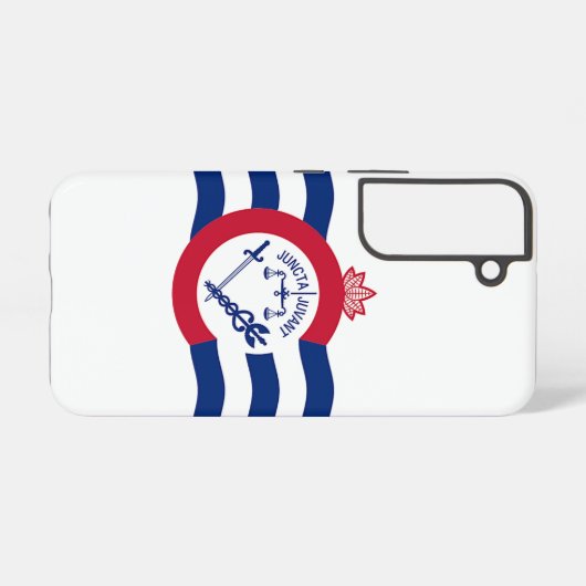 Samsung Galaxy S22 Fallflagge von Cincinnati Hülle (Rückseite (Horizontal))