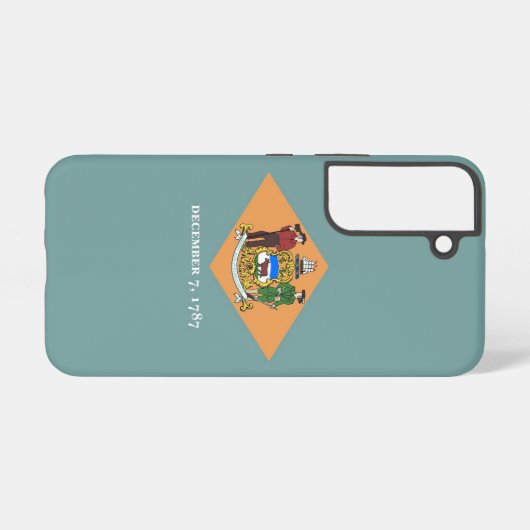 Samsung Galaxy S22 Fallflagge von Delaware Samsung Galaxy Hülle (Rückseite (Horizontal))