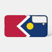 Samsung Galaxy S22 Fallflagge von Denver City Samsung Galaxy Hülle (Rückseite (Horizontal))