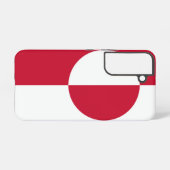 Samsung Galaxy S22 Fallflagge von Grönland Hülle (Rückseite (Horizontal))