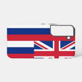 Samsung Galaxy S22 Fallflagge von Hawaii Samsung Galaxy Hülle (Rückseite (Horizontal))