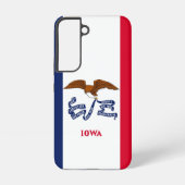 Samsung Galaxy S22 Fallflagge von Iowa Samsung Galaxy Hülle (Rückseite)