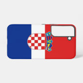 Samsung Galaxy S22 Fallflagge von Kroatien Hülle (Rückseite (Horizontal))