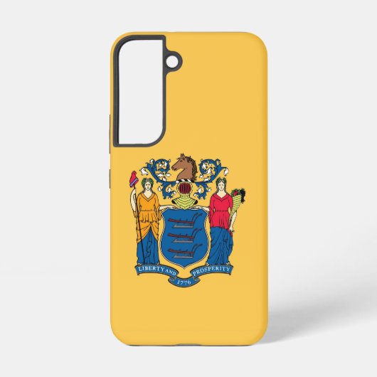 Samsung Galaxy S22 Fallflagge von New Jersey Hülle (Rückseite)