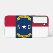 Samsung Galaxy S22 Fallflagge von North Carolina Hülle (Rückseite (Horizontal))
