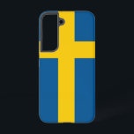 Samsung Galaxy S22 Fallflagge von Schweden Hülle<br><div class="desc">Eleganter und stilvoller Samsung Galaxy S22 Fall mit Flag von Schweden. Dieses Produkt ist anpassbar.</div>