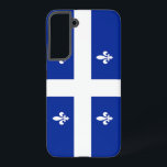 Samsung Galaxy S22 Plus Case Flag of Quebec Samsung Galaxy Hülle<br><div class="desc">Transform your Samsung Galaxy S22 Plus with our exclusive phone cover featuring the flag of Quebec! Crafted with meticulous attention to detail, this phone cover proudly showcases the iconic design of the Quebec flag. The flag features a white cross on a blue field with four white fleurs-de-lis, symbolizing the rich...</div>