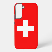 Samsung Galaxy S22 Plus Fallflagge der Schweiz Samsung Galaxy Hülle (Rückseite)