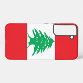Samsung Galaxy S22 Plus Fallflagge des Libanon Hülle (Rückseite (Horizontal))