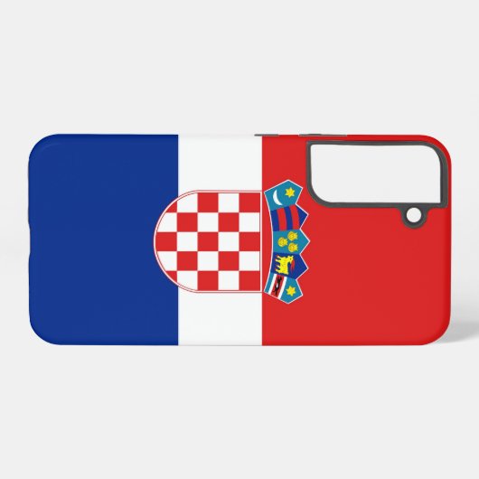 Samsung Galaxy S22 Plus Fallflagge in Kroatien Samsung Galaxy Hülle (Rückseite (Horizontal))