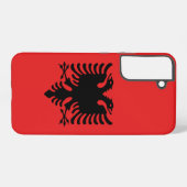 Samsung Galaxy S22 Plus Fallflagge von Albanien Hülle (Rückseite (Horizontal))