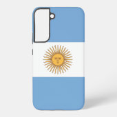 Samsung Galaxy S22 Plus Fallflagge von Argentinien Hülle (Rückseite)