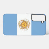 Samsung Galaxy S22 Plus Fallflagge von Argentinien Hülle (Rückseite (Horizontal))