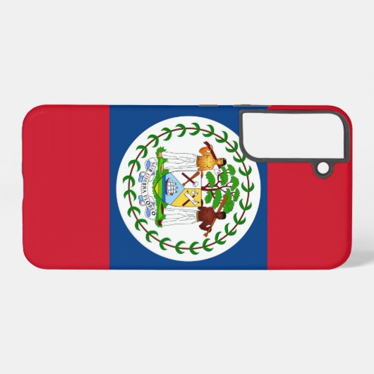 Samsung Galaxy S22 Plus Fallflagge von Belize Hülle (Rückseite (Horizontal))