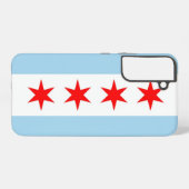 Samsung Galaxy S22 Plus Fallflagge von Chicago Hülle (Rückseite (Horizontal))