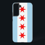 Samsung Galaxy S22 Plus Fallflagge von Chicago Samsung Galaxy Hülle<br><div class="desc">Mit dem Samsung SGH-X500 und dem neuen Samsung SGH-X500 ist das Samsung SGH-X500 das perfekte Mobiltelefon für alle, die es auf der Suche nach einem neuen Mobiltelefon sind. Dieses Cover wurde mit Präzision erstellt und zeigt stolz die ikonischen Elemente der Chicagoer Flagge. Das Design besteht aus vier roten Sternen, die...</div>