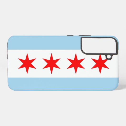 Samsung Galaxy S22 Plus Fallflagge von Chicago Samsung Galaxy Hülle (Rückseite (Horizontal))