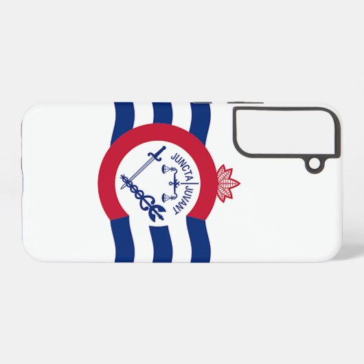 Samsung Galaxy S22 Plus Fallflagge von Cincinnati Hülle (Rückseite (Horizontal))