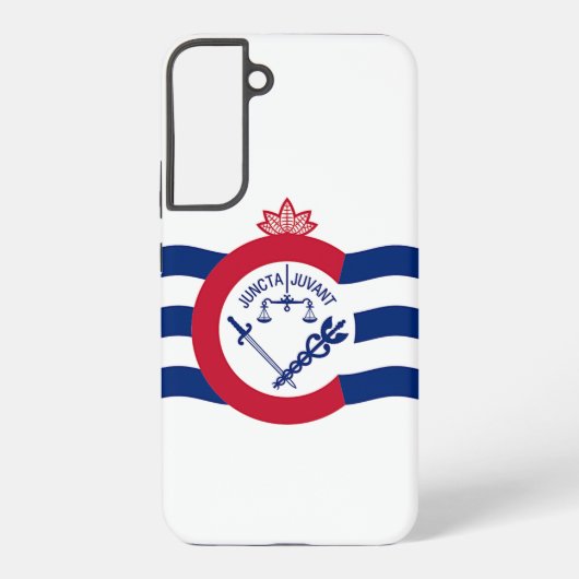 Samsung Galaxy S22 Plus Fallflagge von Cincinnati Samsung Galaxy Hülle (Rückseite)