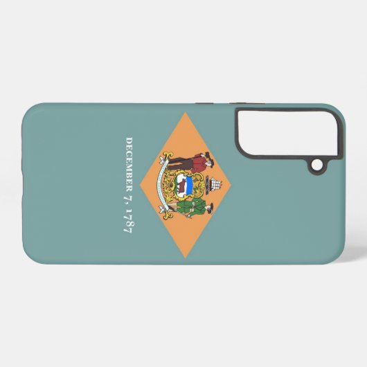 Samsung Galaxy S22 Plus Fallflagge von Delaware Hülle (Rückseite (Horizontal))