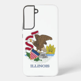 Samsung Galaxy S22 Plus Fallflagge von Illinois Hülle