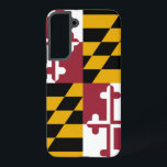 Samsung Galaxy S22 Plus Fallflagge von Maryland Samsung Galaxy Hülle<br><div class="desc">Mit dem exklusiven Handy-Cover mit der Staatsflagge verwandeln Sie Ihre Samsung Galaxy S22 Plus in eine Feier von Marylands Stolz! Mit viel Liebe zum Detail gestaltet, präsentiert dieses Cover stolz die markanten Elemente der Maryland-Fahne. Es zeichnet sich durch ein einzigartiges Design von abwechselnden Quadranten aus Schwarz und Gold mit einer...</div>