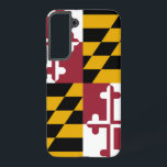 Samsung Galaxy S22 Plus Fallflagge von Maryland Samsung Galaxy Hülle<br><div class="desc">Mit dem exklusiven Handy-Cover mit der Staatsflagge verwandeln Sie Ihre Samsung Galaxy S22 Plus in eine Feier von Marylands Stolz! Mit viel Liebe zum Detail gestaltet, präsentiert dieses Cover stolz die markanten Elemente der Maryland-Fahne. Es zeichnet sich durch ein einzigartiges Design von abwechselnden Quadranten aus Schwarz und Gold mit einer...</div>