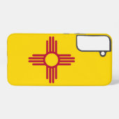 Samsung Galaxy S22 Plus Fallflagge von New Mexico Hülle (Rückseite (Horizontal))
