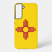 Samsung Galaxy S22 Plus Fallflagge von New Mexico Samsung Galaxy Hülle (Rückseite)