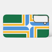 Samsung Galaxy S22 Plus Fallflagge von Portland Hülle (Rückseite (Horizontal))