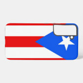 Samsung Galaxy S22 Plus Fallflagge von Puerto Rico Samsung Galaxy Hülle (Rückseite (Horizontal))
