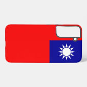 Samsung Galaxy S22 Plus Fallflagge von Taiwan Samsung Galaxy Hülle (Rückseite (Horizontal))