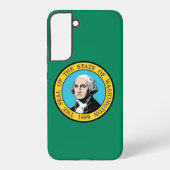Samsung Galaxy S22 Plus Fallflagge von Washington Samsung Galaxy Hülle (Rückseite)