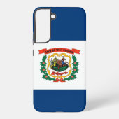 Samsung Galaxy S22 Plus Fallflagge von West Virgin Hülle (Rückseite)