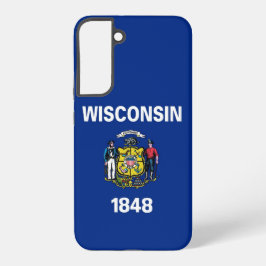 Samsung Galaxy S22 Plus Fallflagge von Wisconsin Hülle
