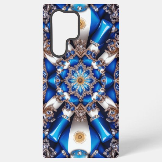 Samsung Galaxy S22 Ultra Case argentinische Farben Hülle (Rückseite)