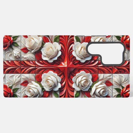 Samsung Galaxy S22 Ultra Case Englische Rose Samsung Galaxy Hülle (Rückseite (Horizontal))