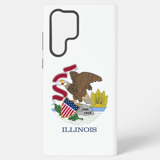 Samsung Galaxy S22 Ultra Case Flag von Illinois Samsung Galaxy Hülle (Rückseite)